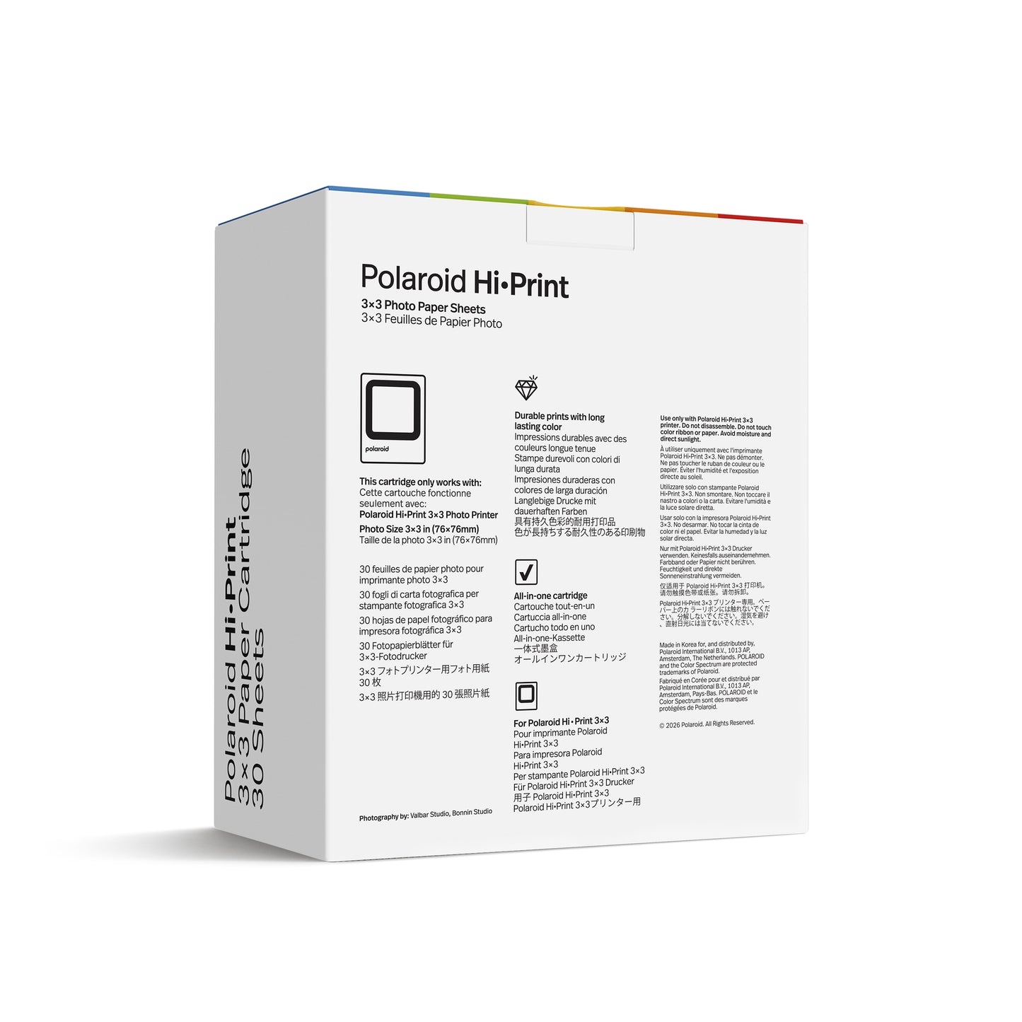 Polaroid HiPrint 3x3 Paper Cartridge (30 Sheets)