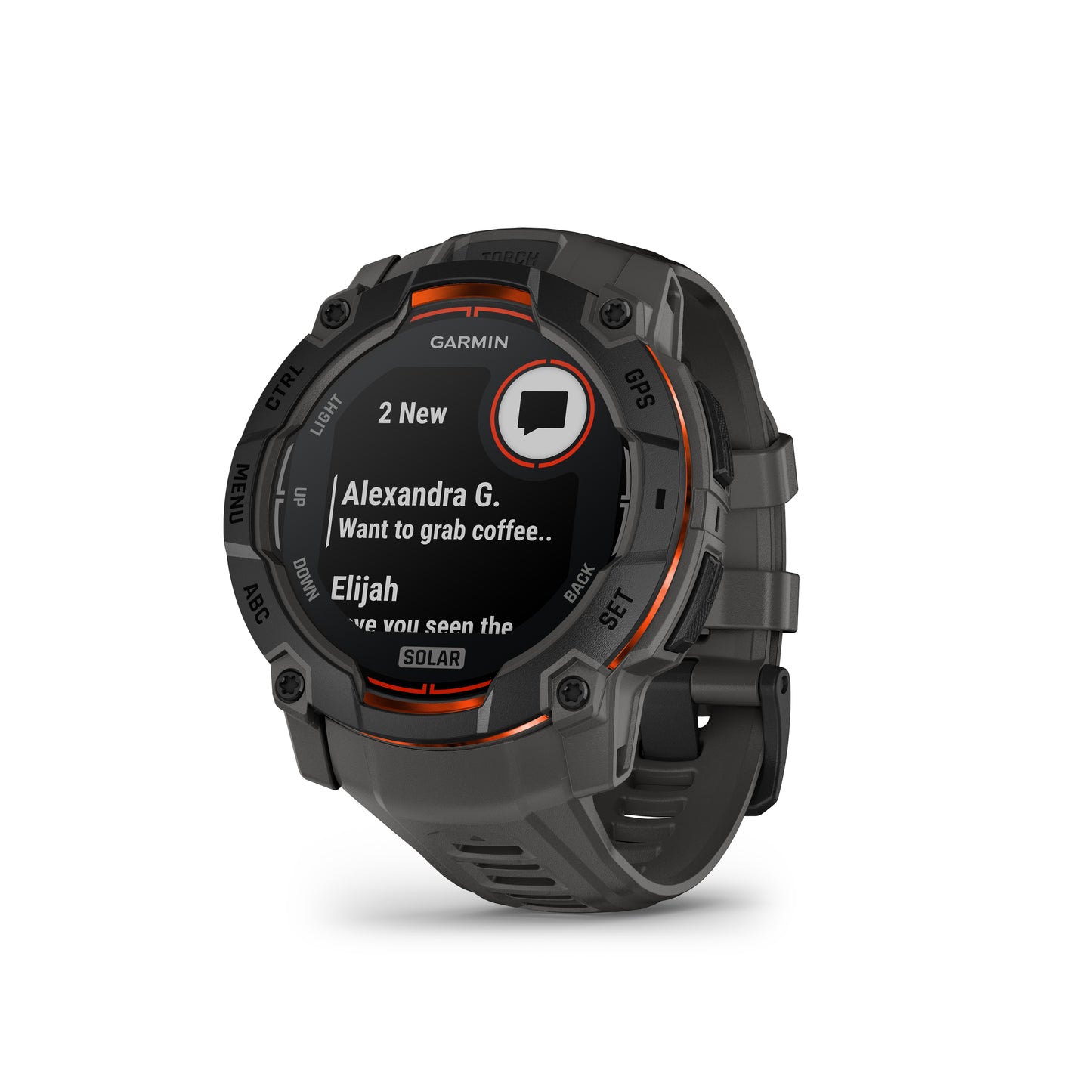 Garmin Instinct® 3 AMOLED GPS Smartwatch with Solar Charging - 50-mm - Charcoal