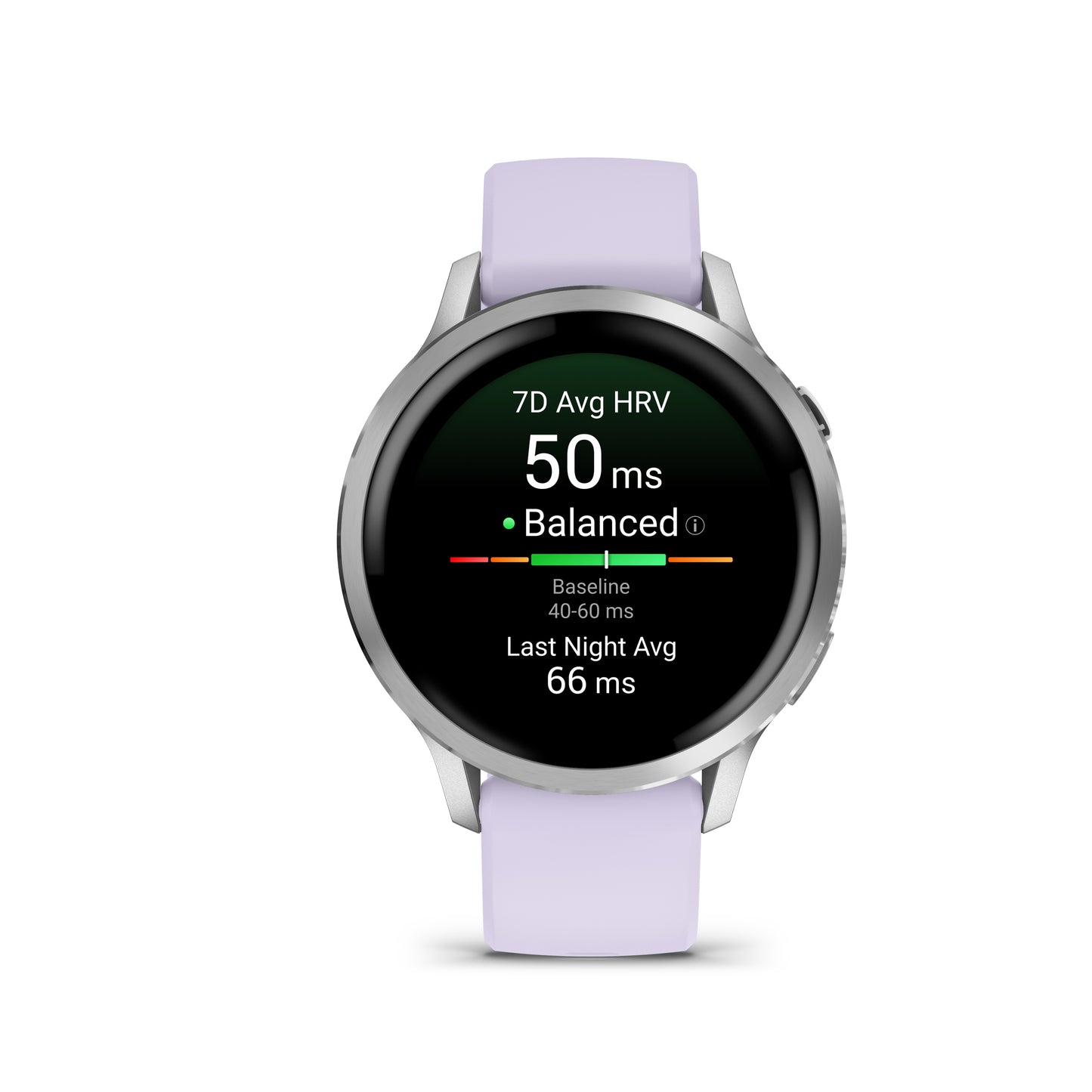 Garmin Venu 4 GPS Smartwatch - 41mm Silver with Periwinkle Silicone Band