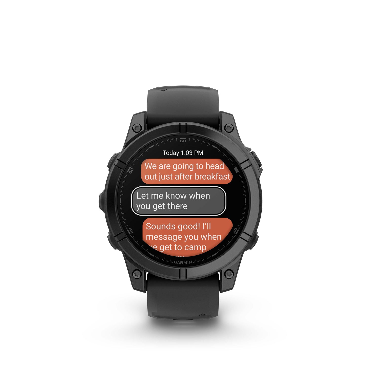 Garmin fēnix® E AMOLED Display GPS Smartwatch - 47-mm - Slate Grey Steel Bezel with Black Silicone Band