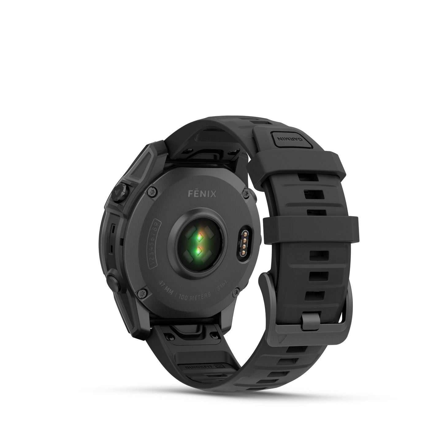 Garmin fēnix® E AMOLED Display GPS Smartwatch - 47-mm - Slate Grey Steel Bezel with Black Silicone Band