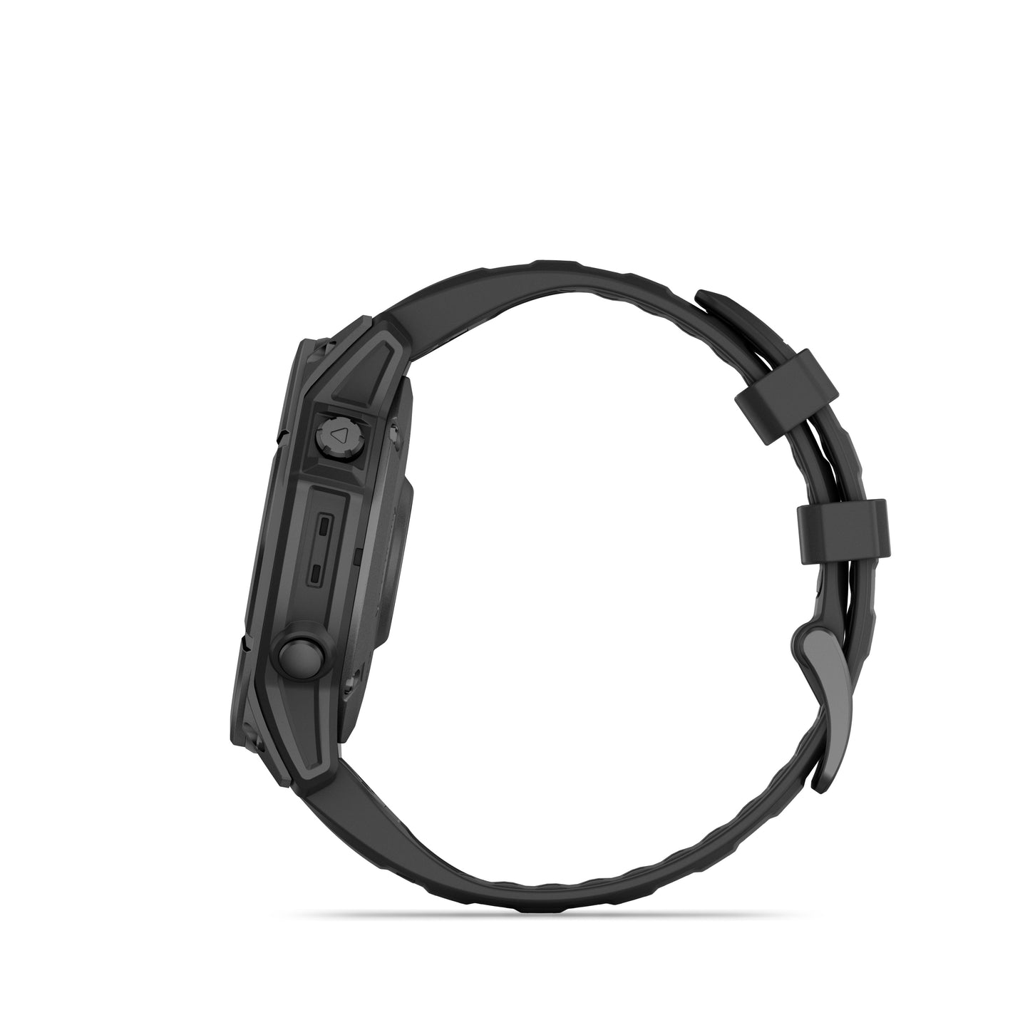 Garmin fēnix® E AMOLED Display GPS Smartwatch - 47-mm - Slate Grey Steel Bezel with Black Silicone Band