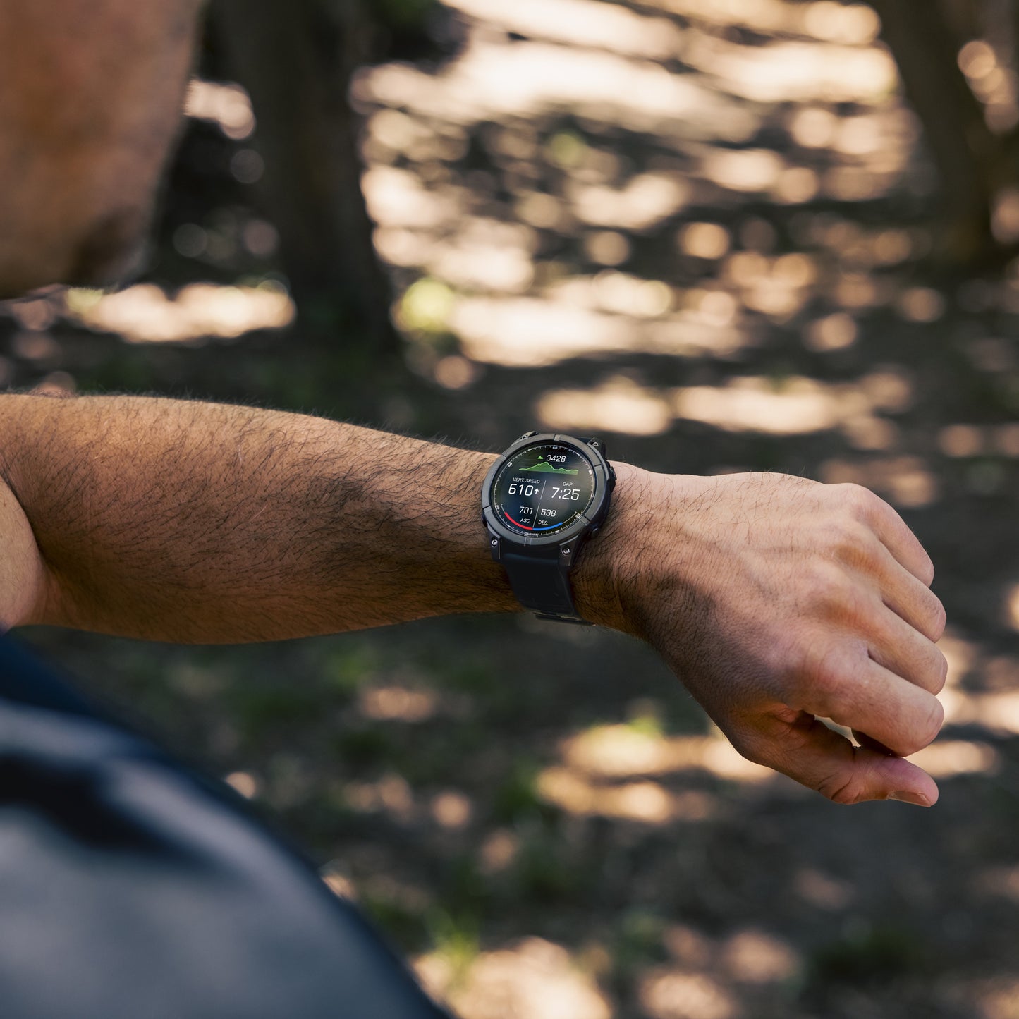 Garmin fēnix® E AMOLED Display GPS Smartwatch - 47-mm - Slate Grey Steel Bezel with Black Silicone Band
