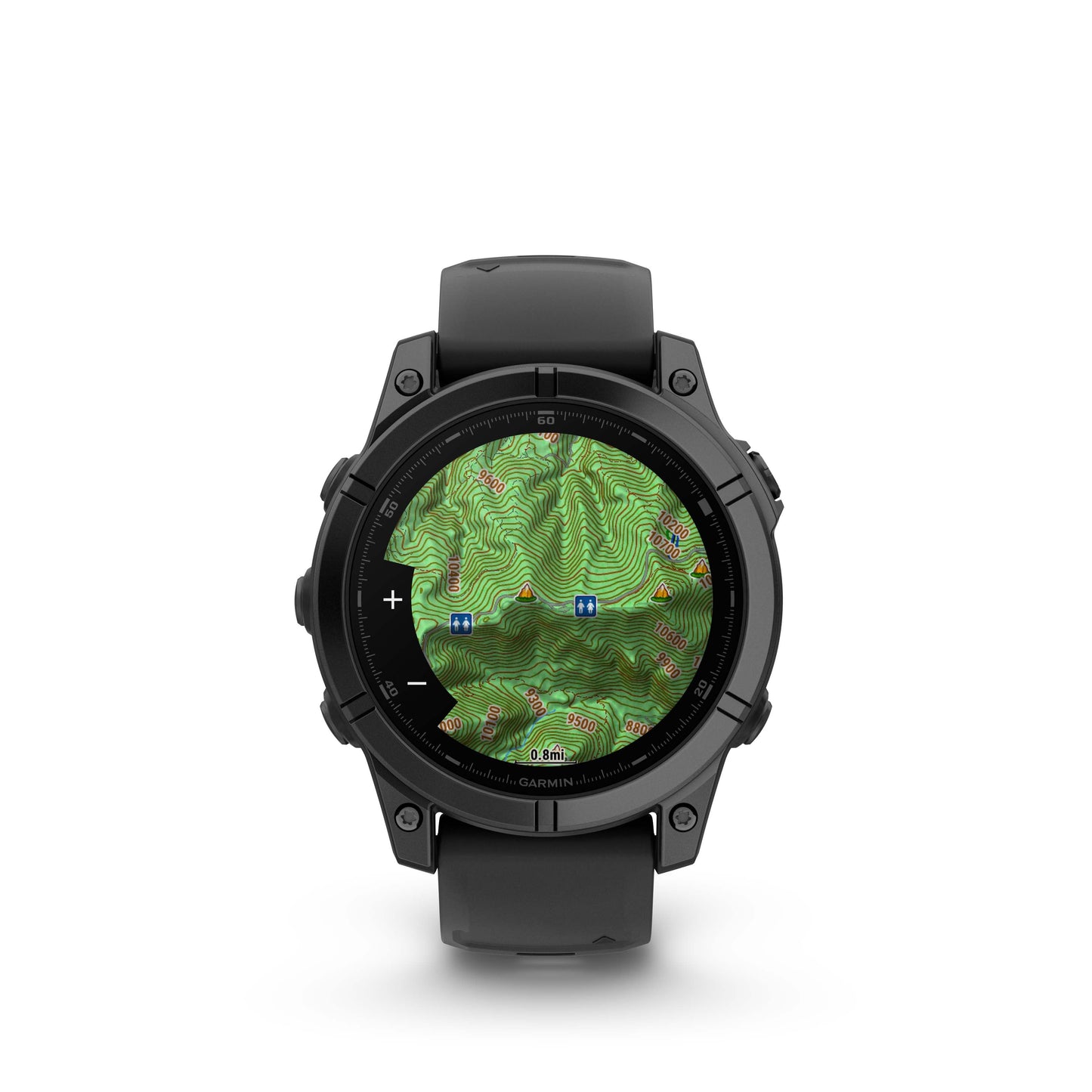 Garmin fēnix® E AMOLED Display GPS Smartwatch - 47-mm - Slate Grey Steel Bezel with Black Silicone Band