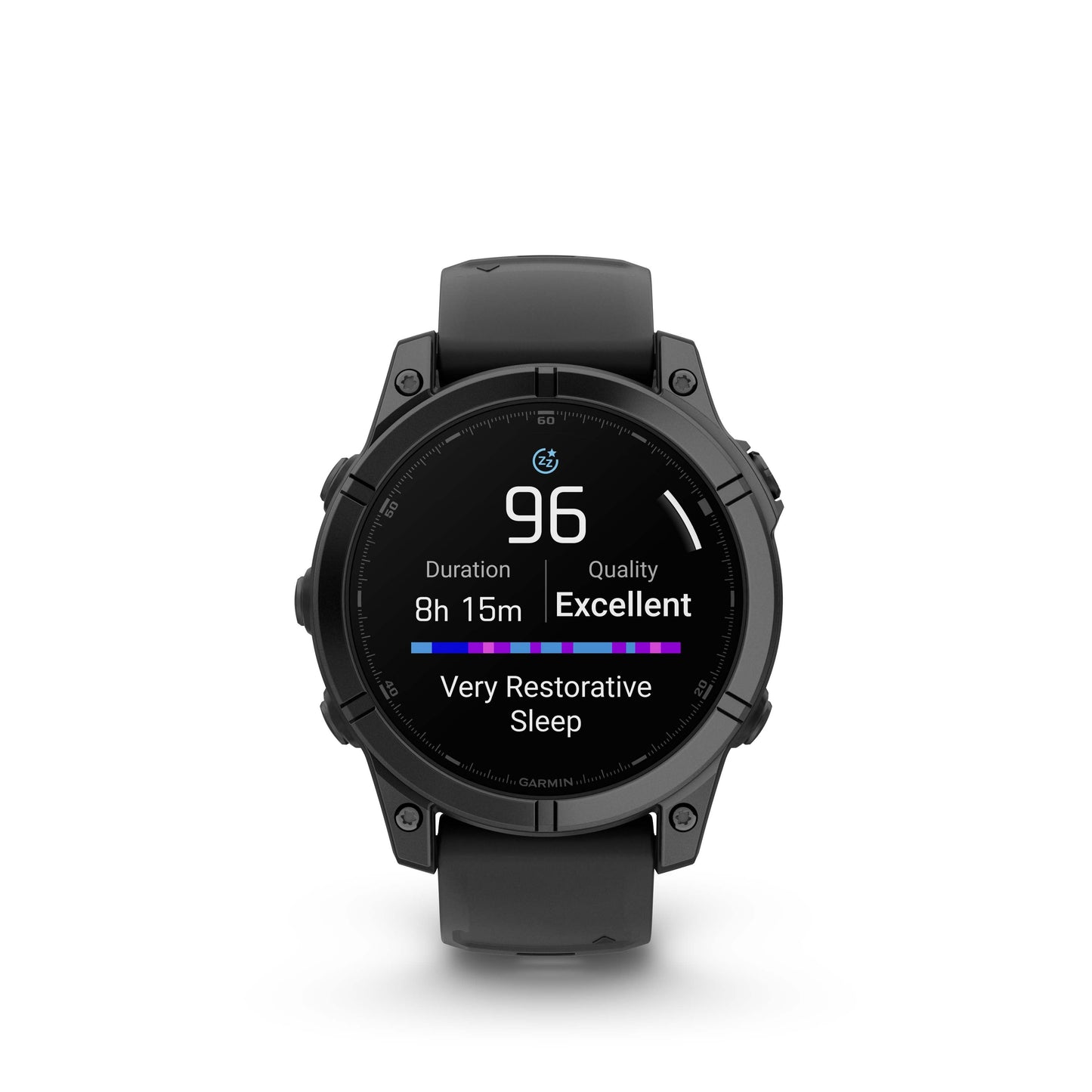 Garmin fēnix® E AMOLED Display GPS Smartwatch - 47-mm - Slate Grey Steel Bezel with Black Silicone Band
