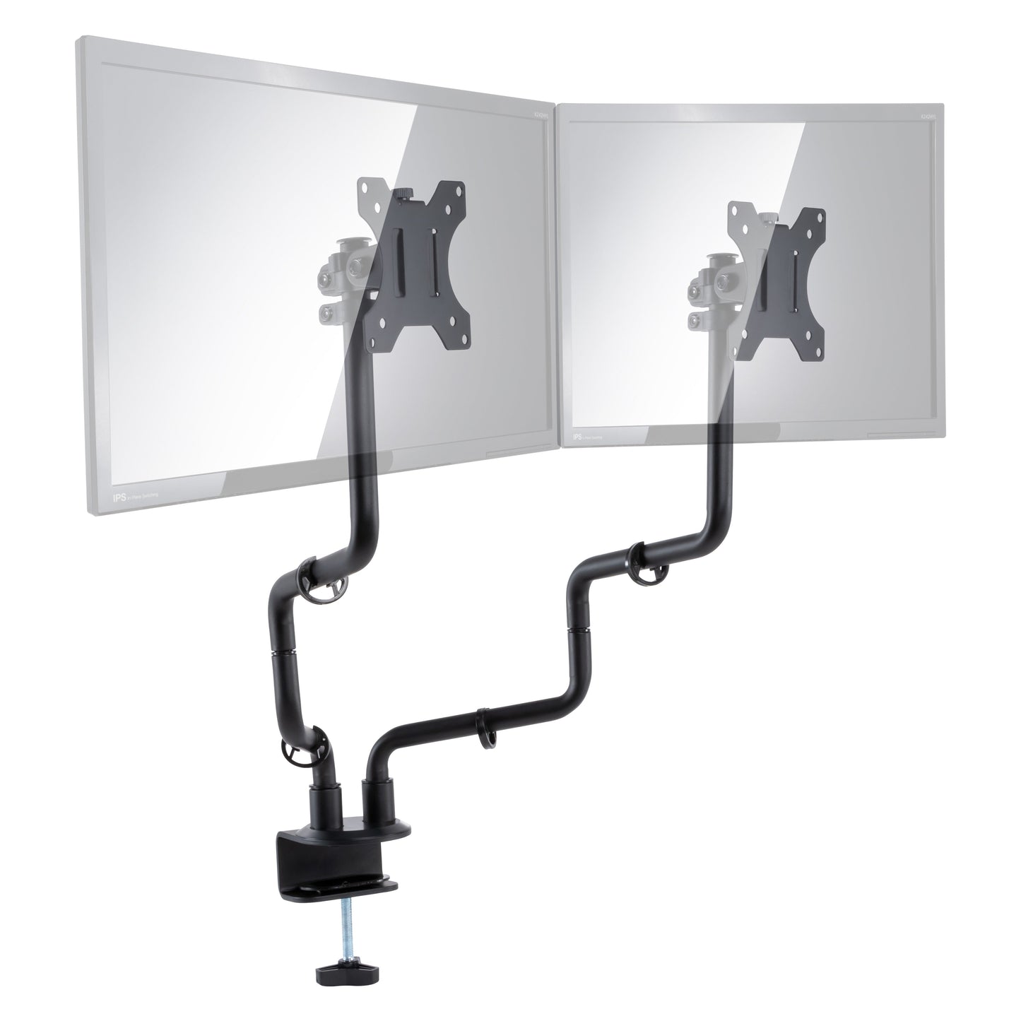 Allsop Metal Art Dual Arm Monitor Mount Stand - Black