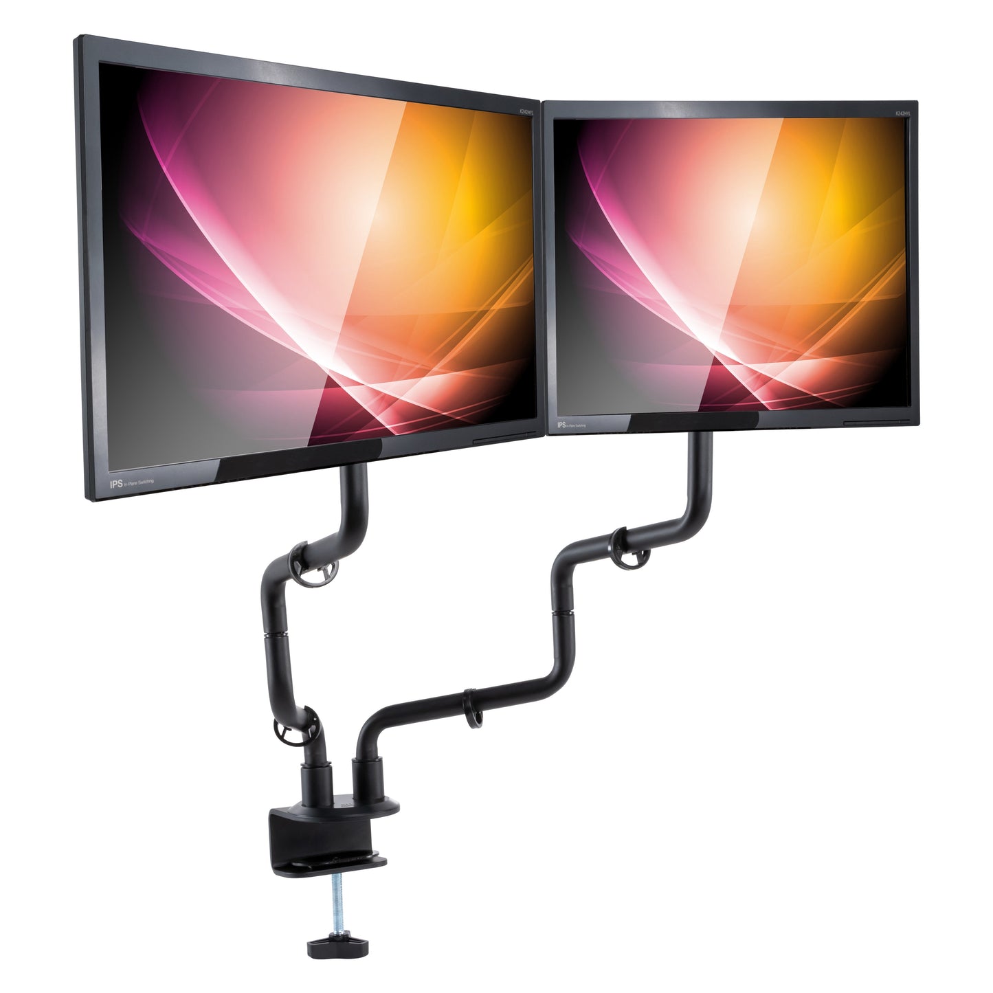 Allsop Metal Art Dual Arm Monitor Mount Stand - Black