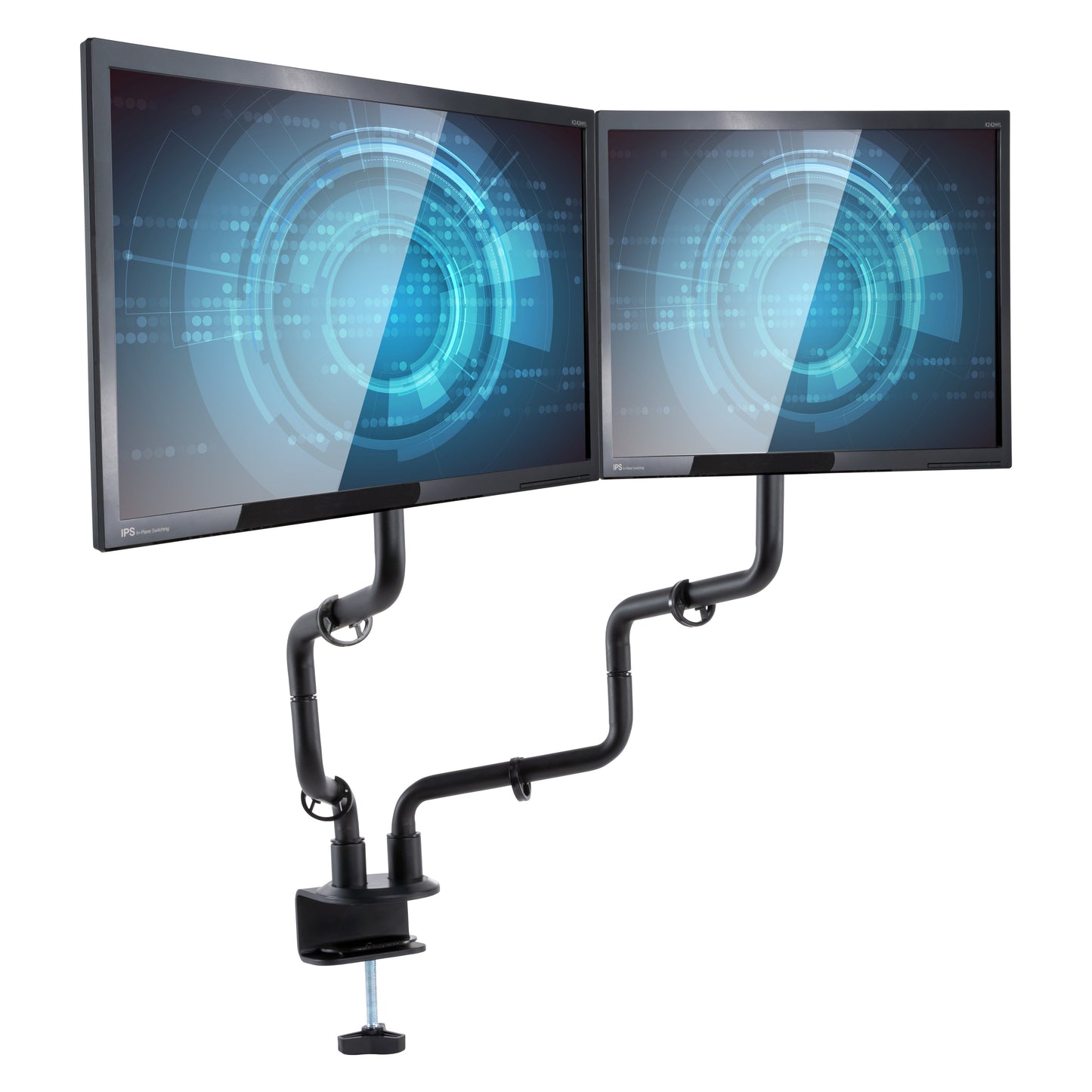 Allsop Metal Art Dual Arm Monitor Mount Stand - Black