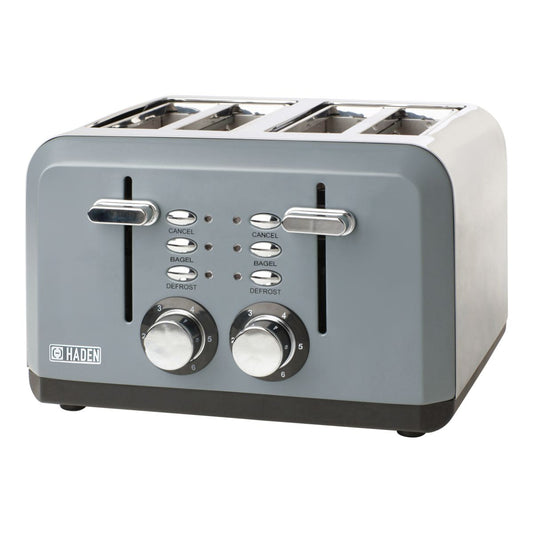 Haden Perth 4-Slice Wide Slot Toaster - Grey