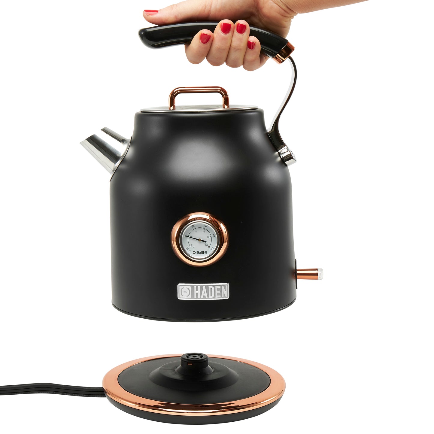 Haden Dorset 1.7L Electric Kettle - Black & Copper