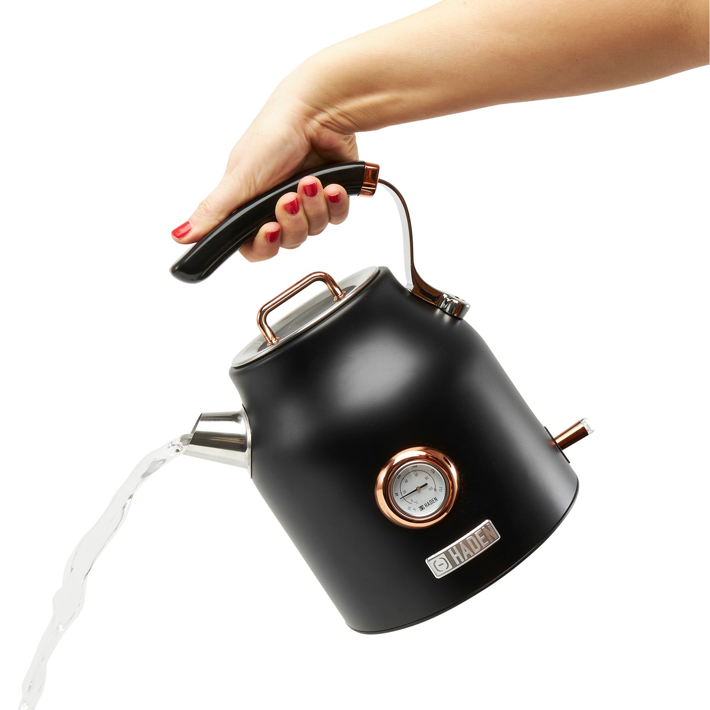 Haden Dorset 1.7L Electric Kettle - Black & Copper
