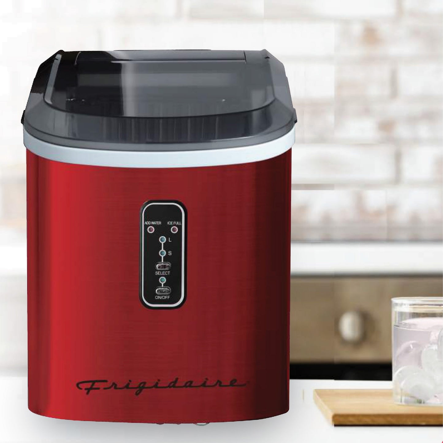 Frigidaire Stainless Steel Ice Maker - Stainless Steel Red