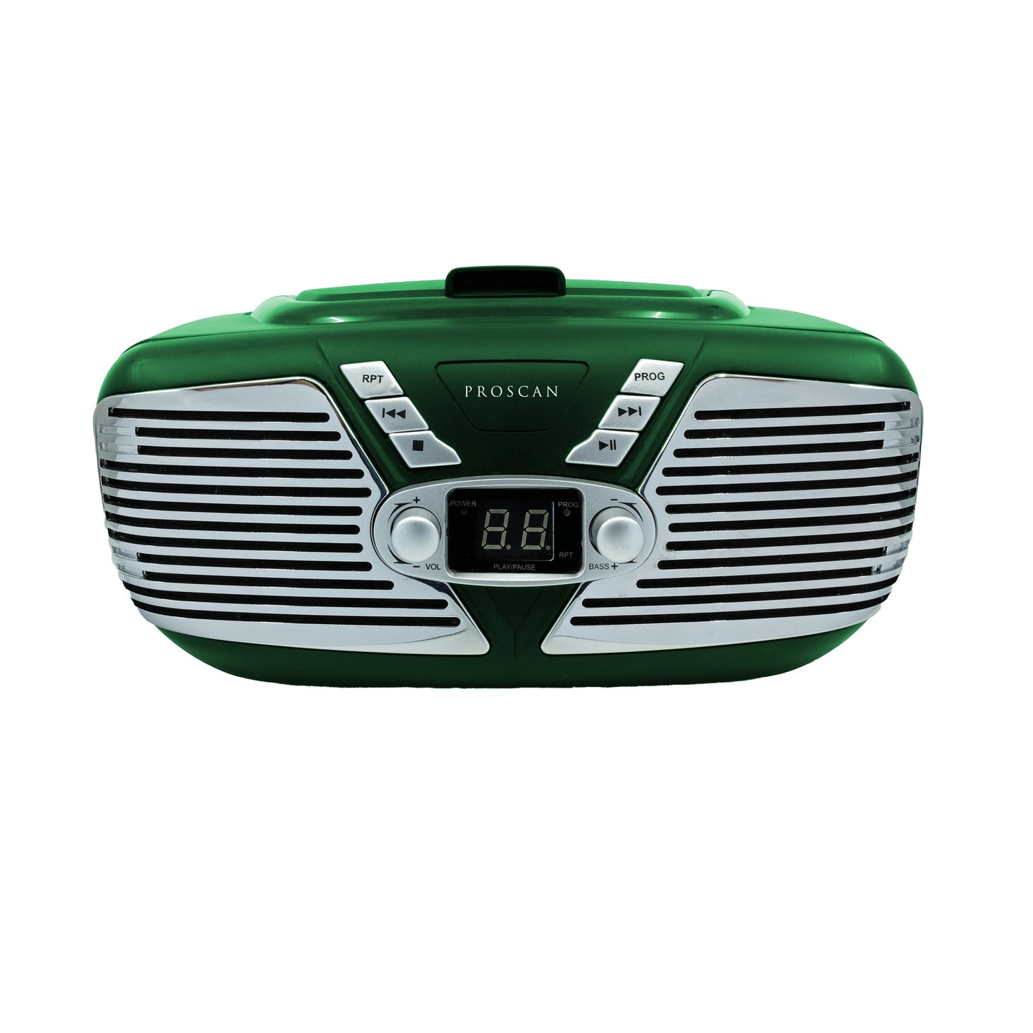 Proscan Portable Retro CD Boombox with AM/FM Radio - Green