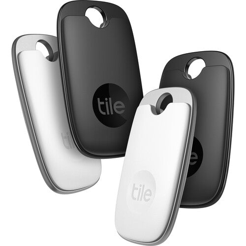 Tile Pro Bluetooth Tracker (2022) - 4 pack - Black/White