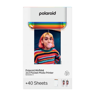 Polaroid HiPrint Generation 2 2x3 Pocket Photo Printer Everything Box (40 Sheets) - White