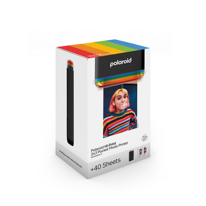 Polaroid HiPrint Generation 2 2x3 Pocket Photo Printer Everything Box (40 Sheets)- Black