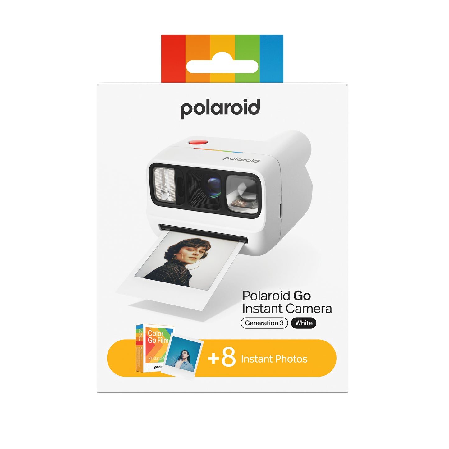 Polaroid Go Generation 3 - White + Colour Film Bundle (8 Photos)