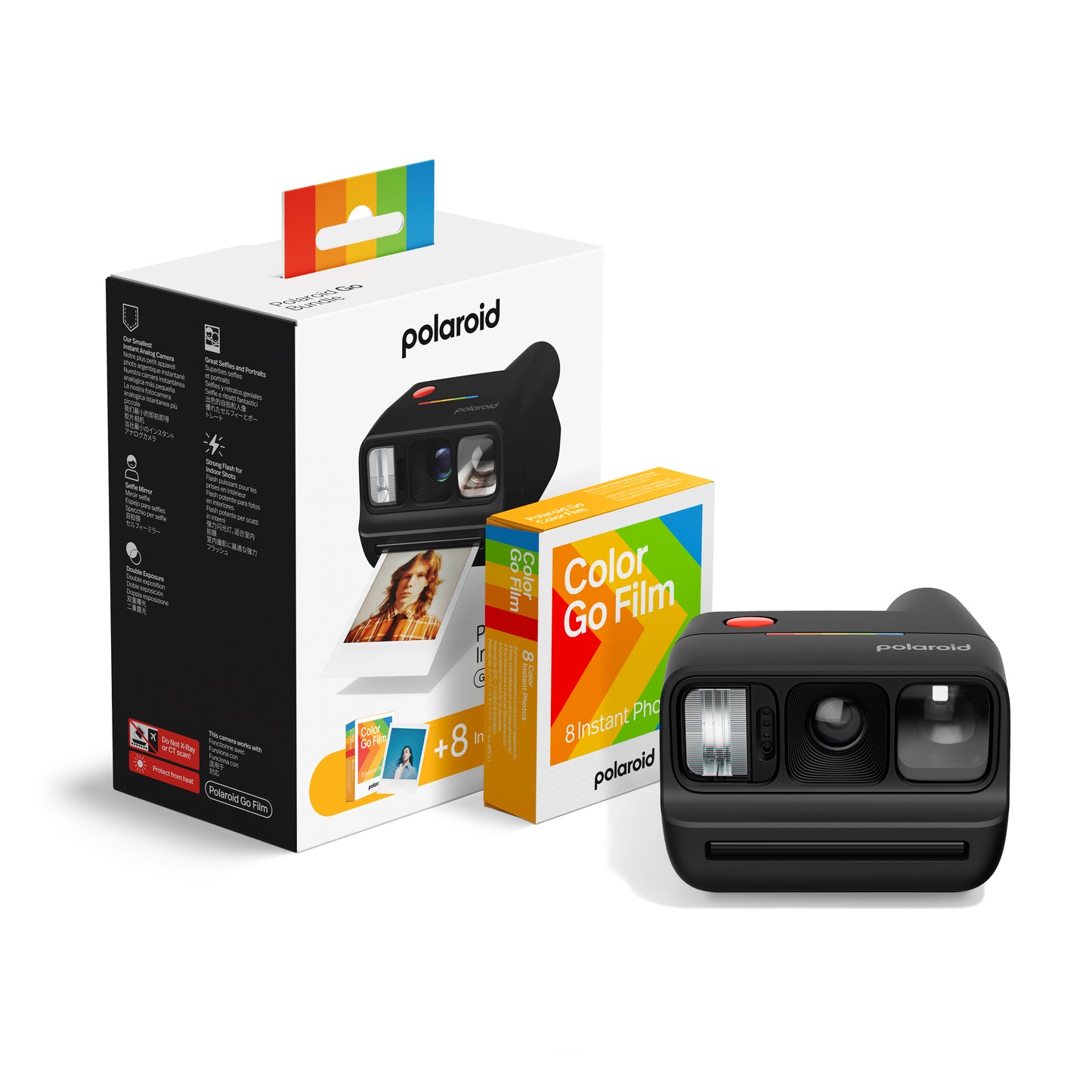 Polaroid Go Generation 3 - Black + Colour Film Bundle (8 Photos)