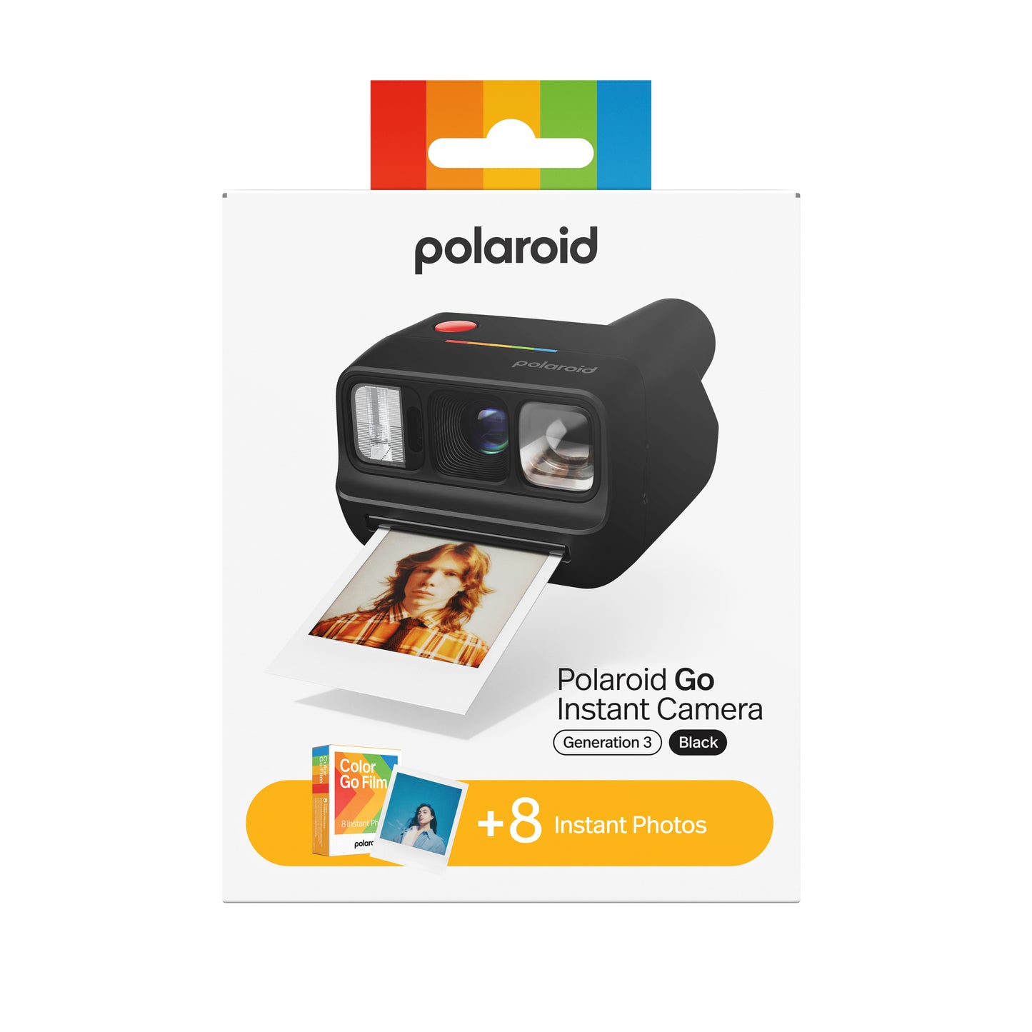 Polaroid Go Generation 3 - Black + Colour Film Bundle (8 Photos)