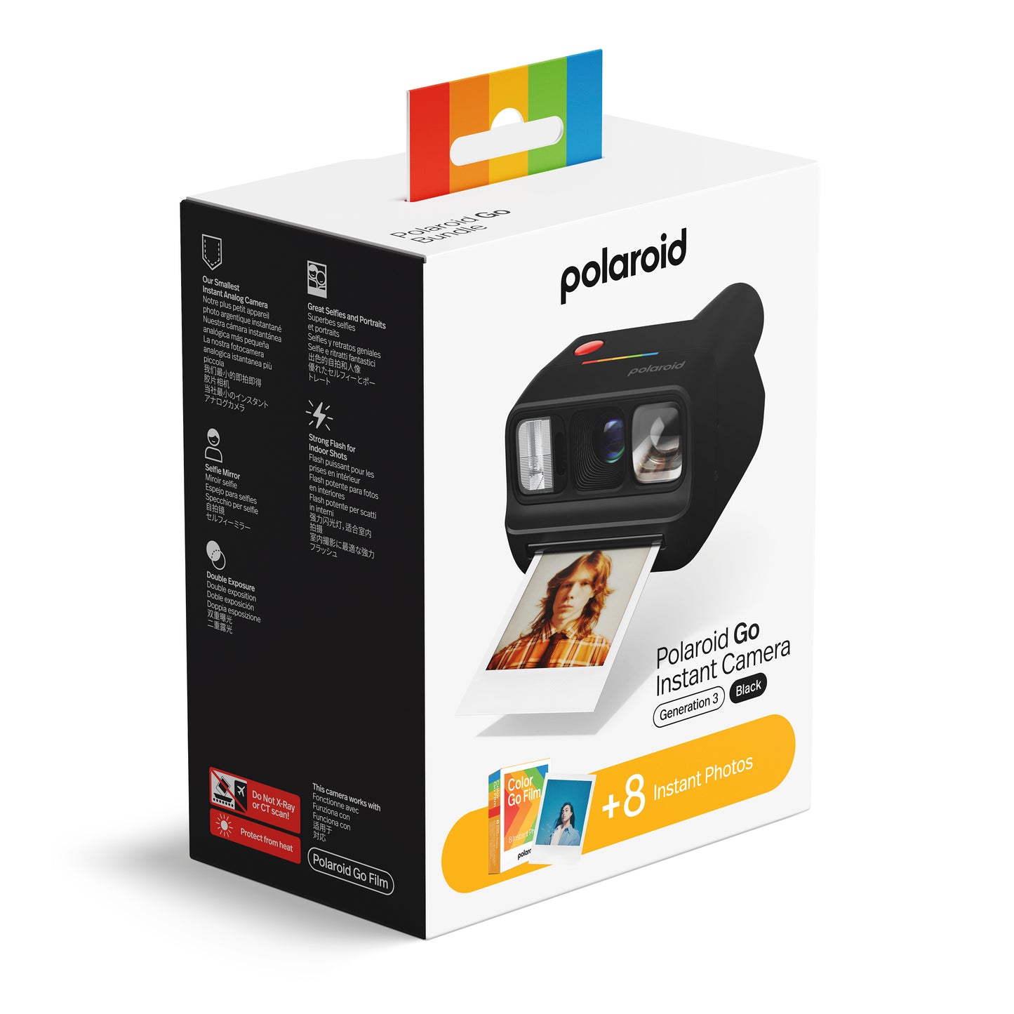 Polaroid Go Generation 3 - Black + Colour Film Bundle (8 Photos)