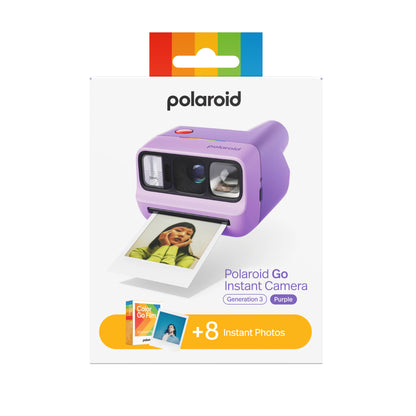 Polaroid Go Generation 3 - Purple + Colour Film Bundle (8 Photos)