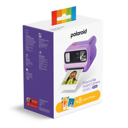 Polaroid Go Generation 3 - Purple + Colour Film Bundle (8 Photos)
