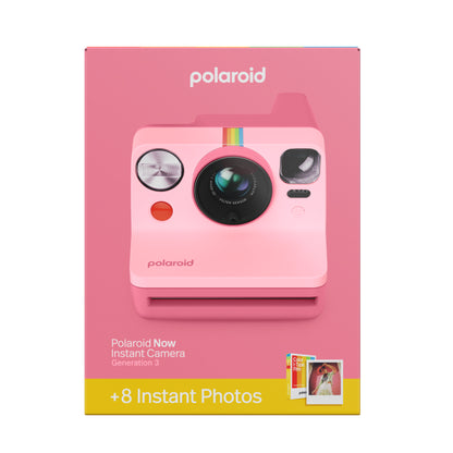 Polaroid Now Generation 3 - Pink + Colour Film Bundle (8 Photos)