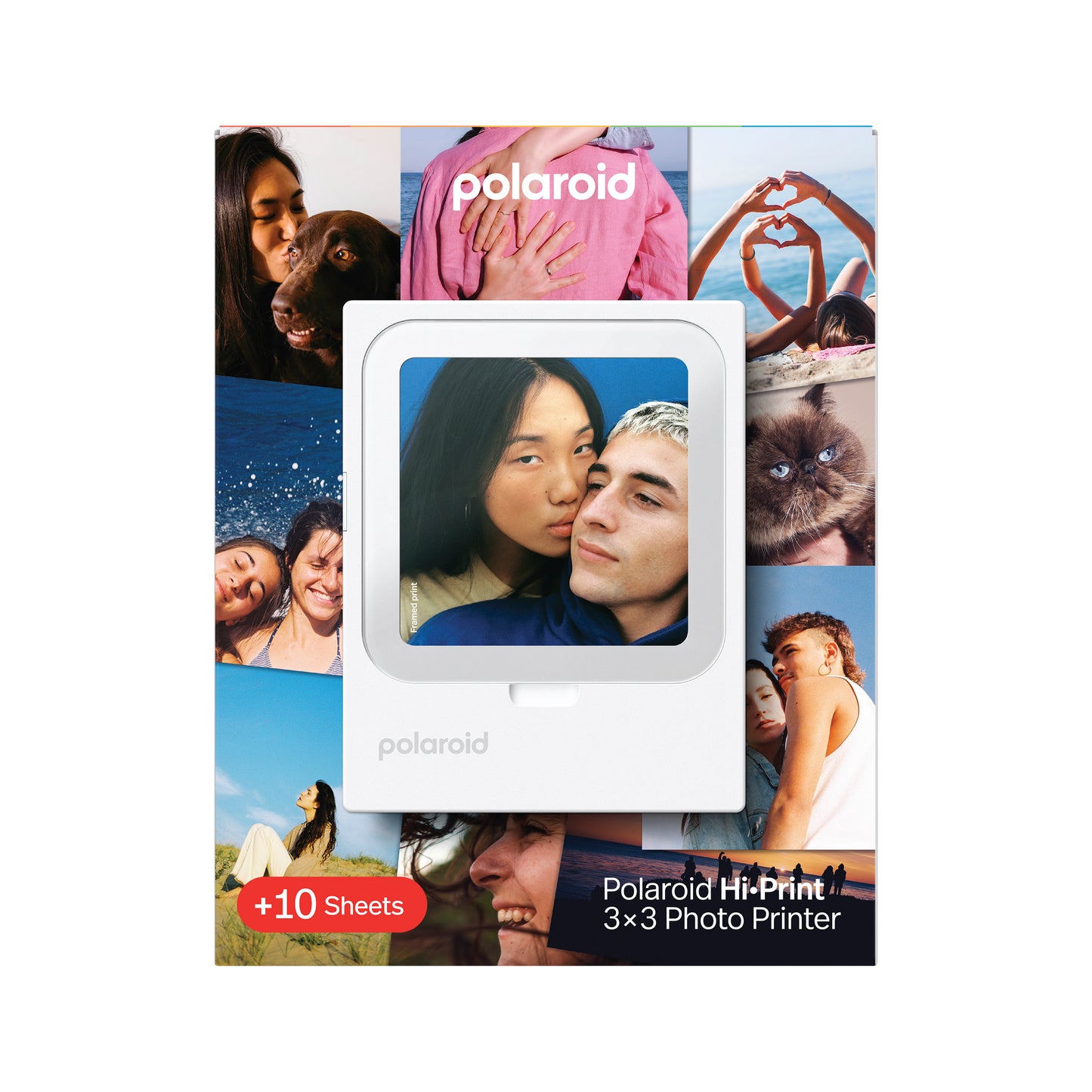 Polaroid HiPrint 3x3 Pocket Photo Printer - White (10 Sheets)