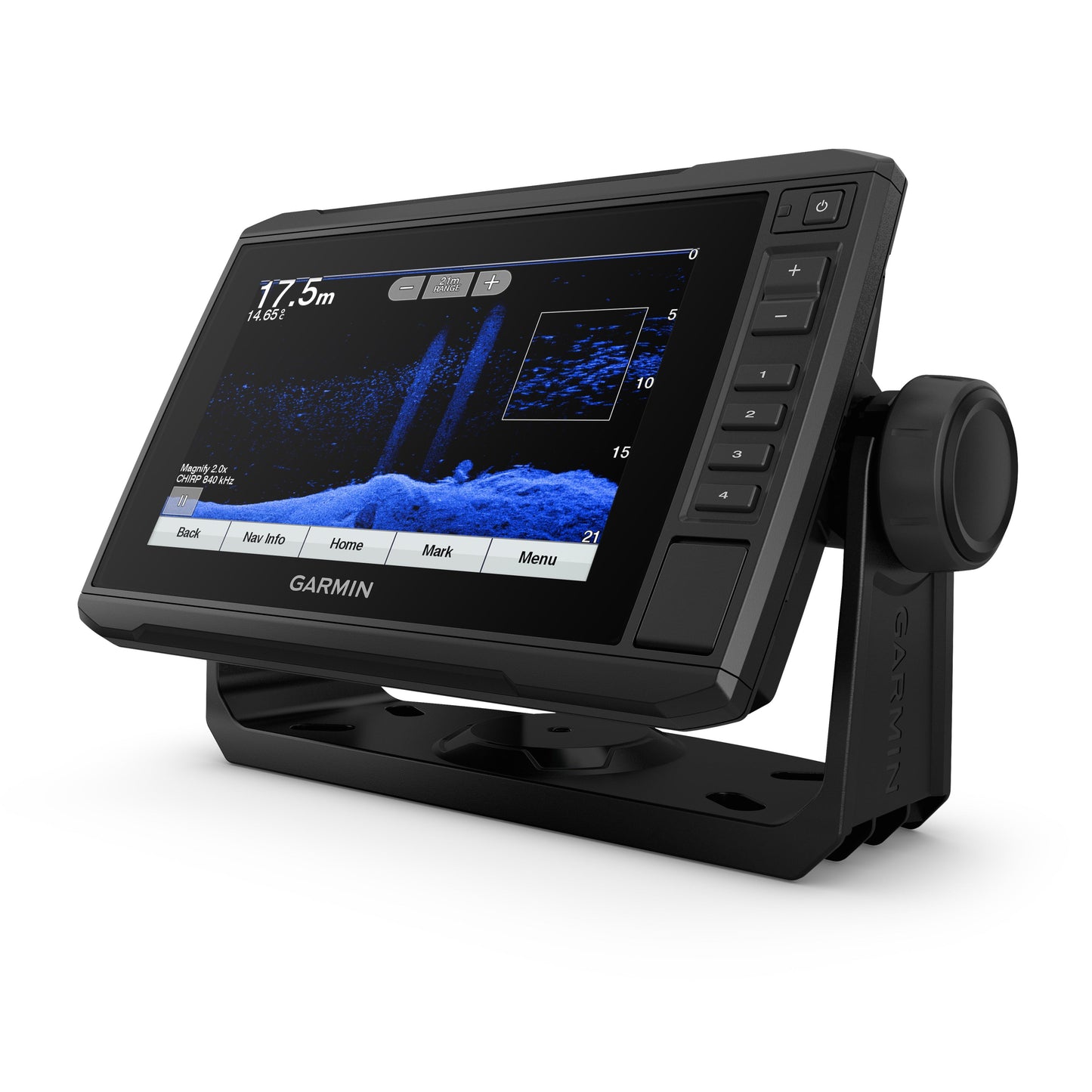 Garmin ECHOMAP UHD 75cv 7-in Display Fishfinder with GT24UHD-TM Transducer and Wireless Connectivity - Canada - Black