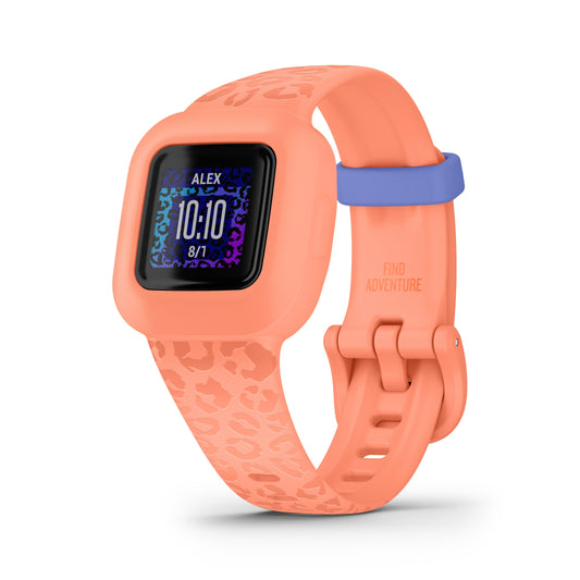 Garmin vivofit Jr. 3 Kids Fitness Tracker - Peach Leopard