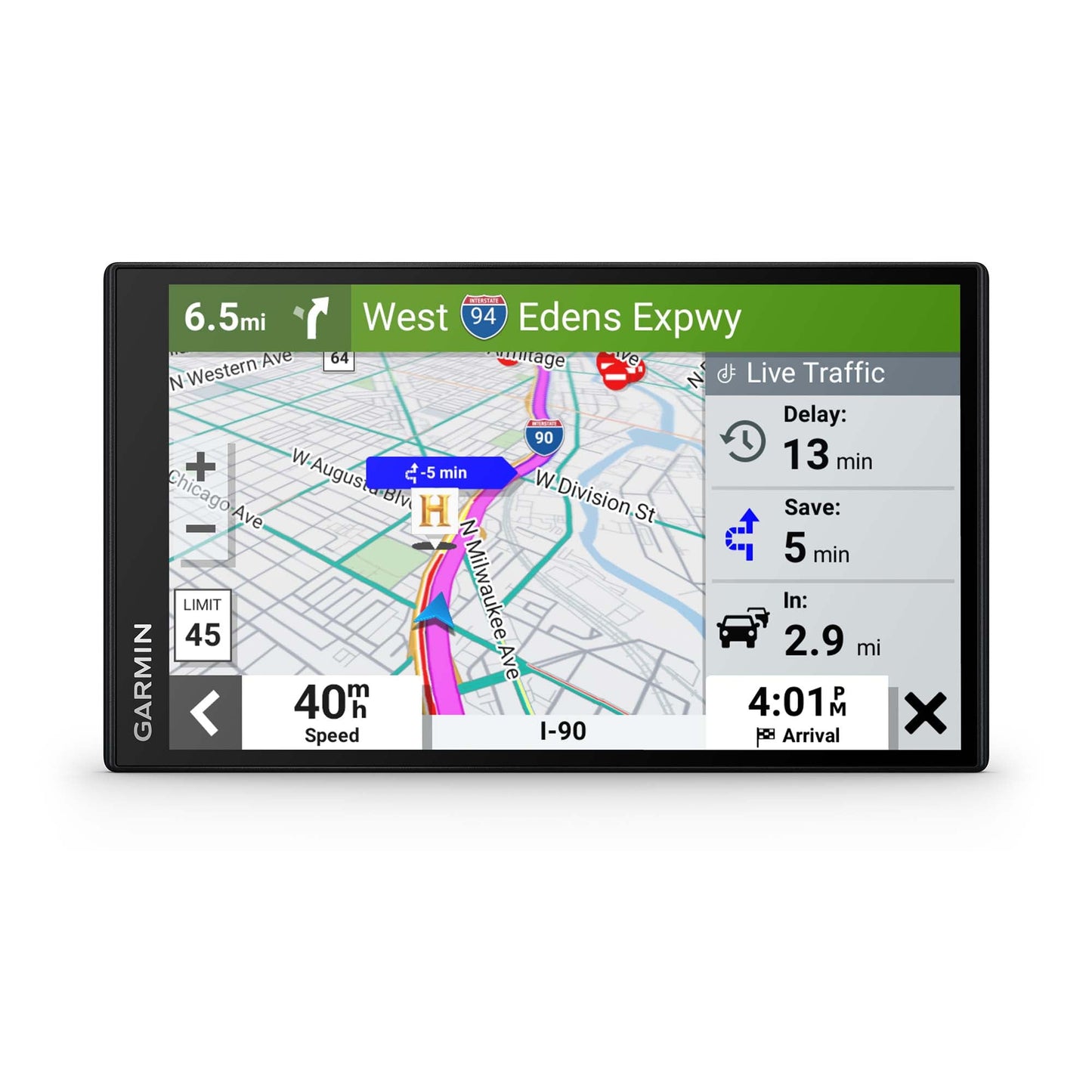 Garmin DriveSmart 76 MT GPS with 7.0-in Display Featuring Traffic Alerts - Black