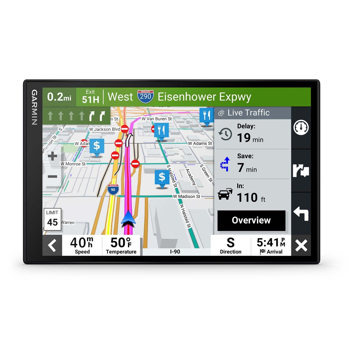 Garmin DriveSmart 86 MT GPS with 8.0-in Display Featuring Traffic Alerts - Black