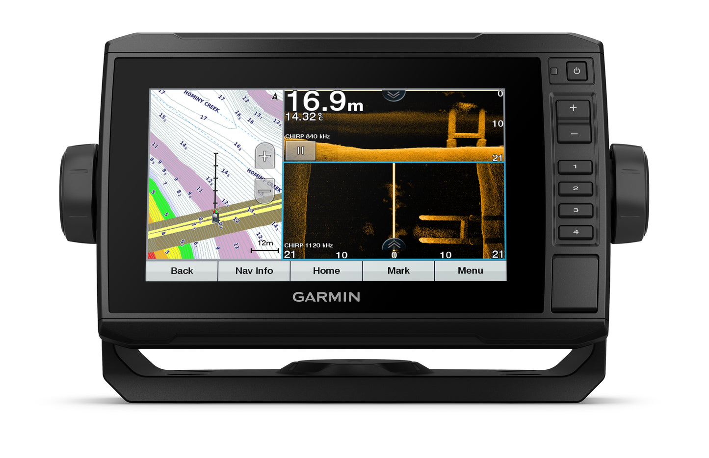 Garmin ECHOMAP UHD 75sv 7-in Display Side View Fishfinder with GT56UHD-TM Transducer and Wireless Connectivity - Canada - Black