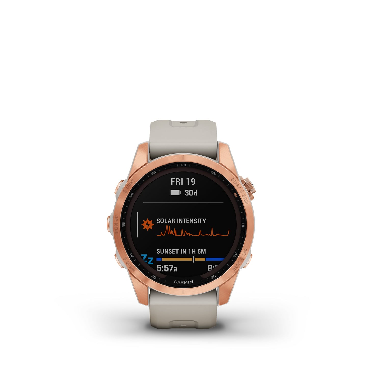 Garmin fenix 7S Solar Charging GPS Smartwatch Steel and Fitness Tracker with Incident Detection - Rose Gold