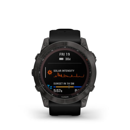 Garmin fenix 7X Sapphire Solar Charging GPS Smartwatch and Fitness Tracker with Incident Detection - Carbon Grey