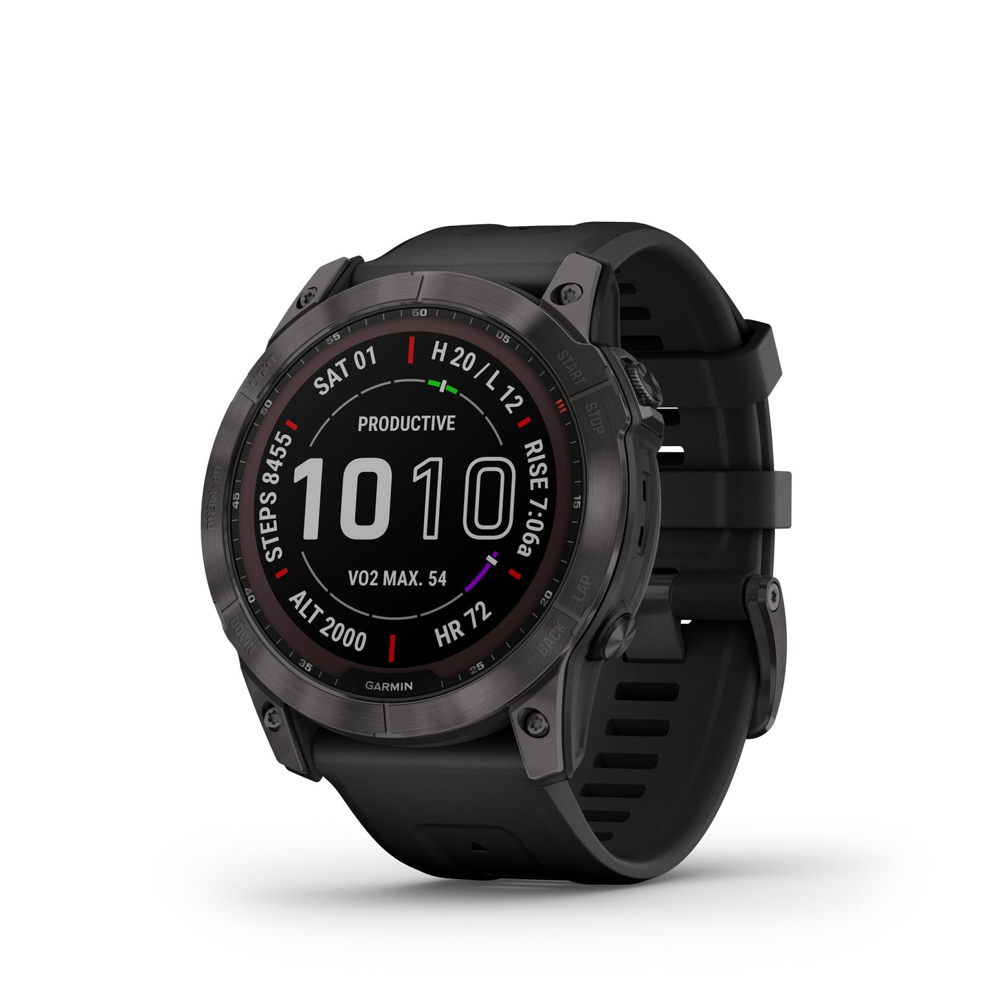 Garmin fenix 7X Sapphire Solar Charging GPS Smartwatch and Fitness Tracker with Incident Detection - Carbon Grey