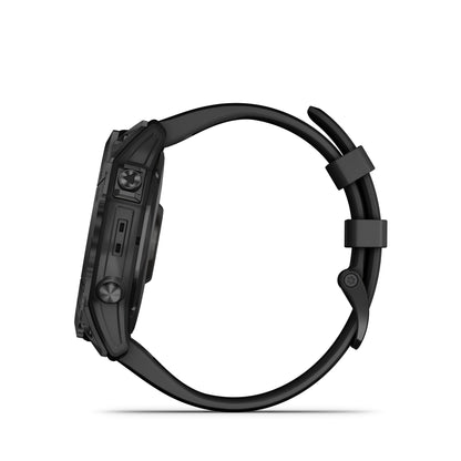 Garmin fenix 7X Sapphire Solar Charging GPS Smartwatch Steel and Fitness Tracker with Incident Detection - Black