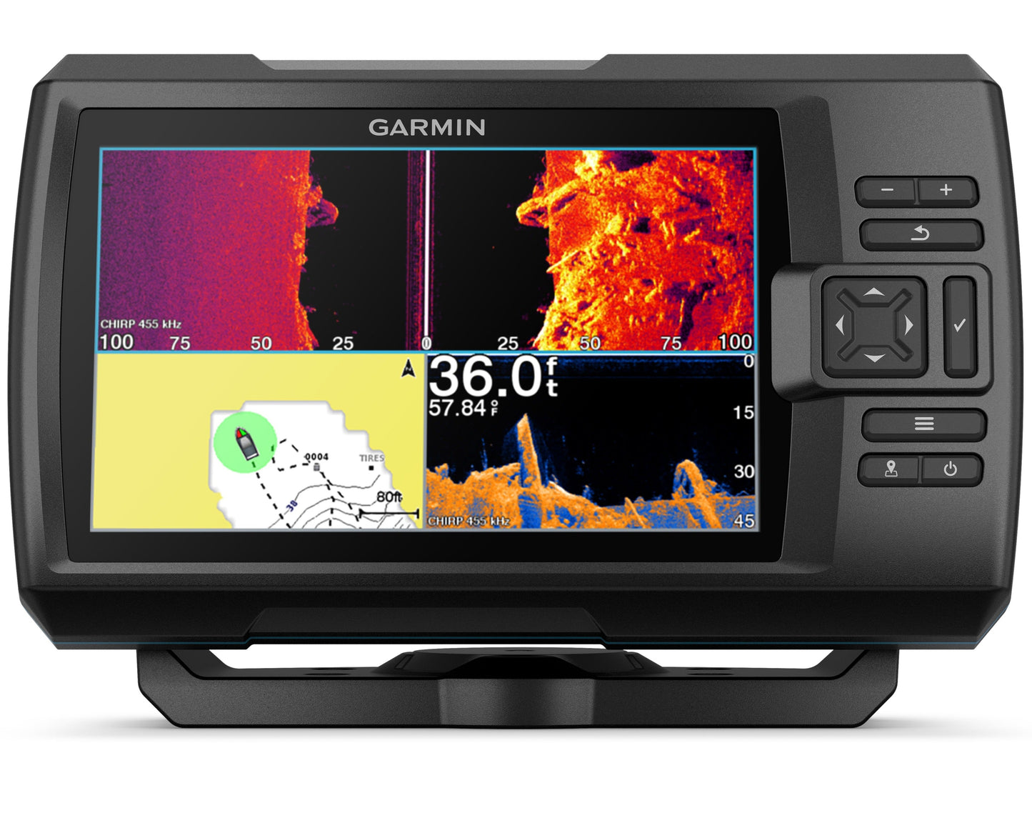 Garmin Striker Vivid 7sv 7-in Display Fishfinder with GT52HW-TM Transducer, GPS and Wi-Fi Connectivity - Black