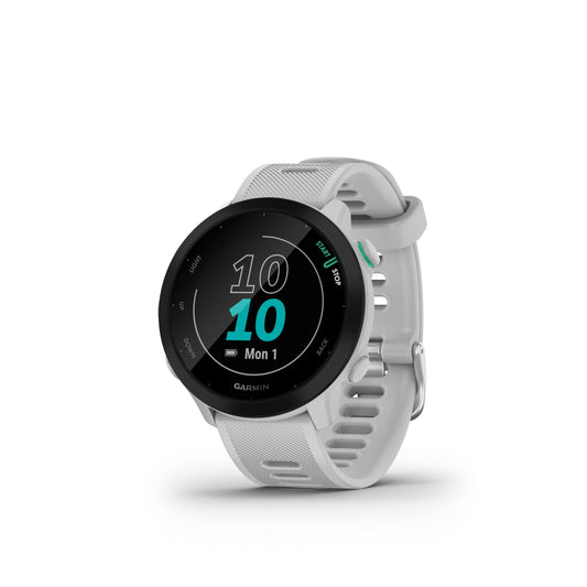 Garmin Forerunner 55 GPS Running Smartwatch and Fitness Tracking - White