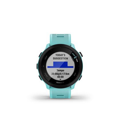 Garmin Forerunner 55 GPS Running Smartwatch and Fitness Tracking - Aqua