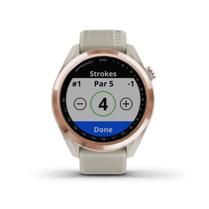 Garmin Approach S42 GPS Golfing Smartwatch - Light Sand