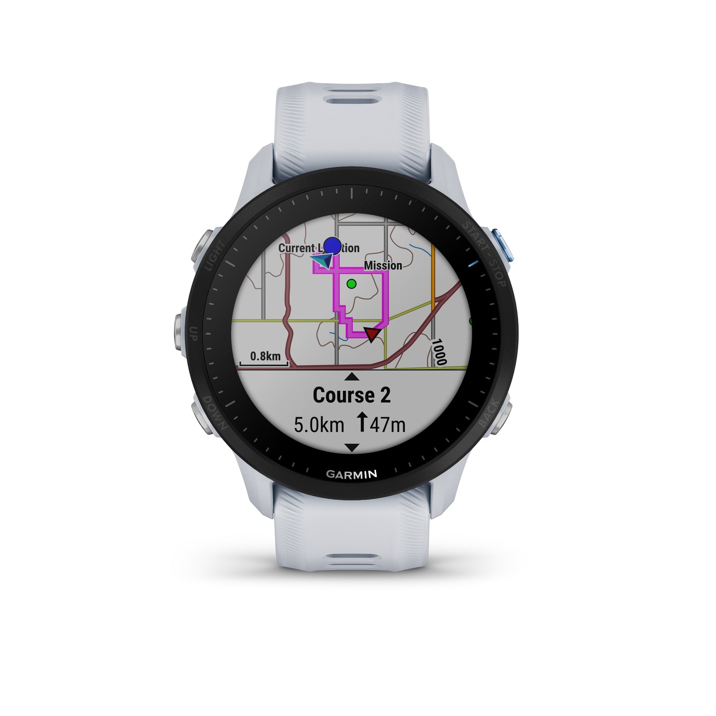 Garmin Forerunner®  955 32GB Running Smartwatch and Fitness Tracker - Whitestone