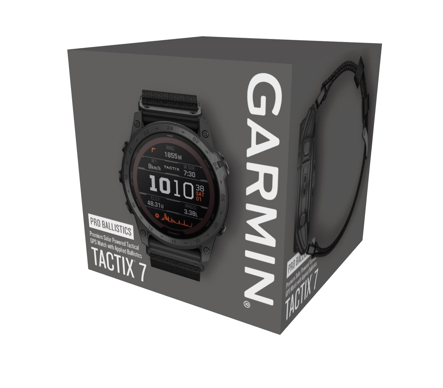 Garmin tactix® 7 Pro Ballistics Edition DLC Titanium Solar Charging GPS Smartwatch - Black