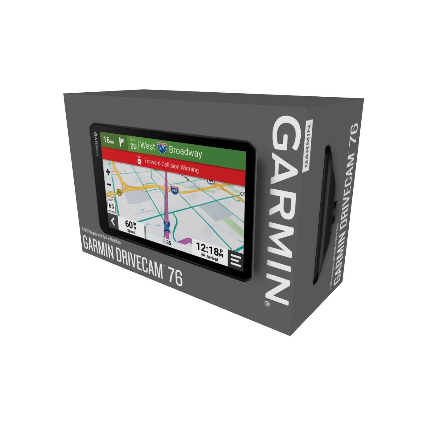 Garmin DriveCam™ 76 7-in Display GPS Navigator with Built-In Dash Cam - Black