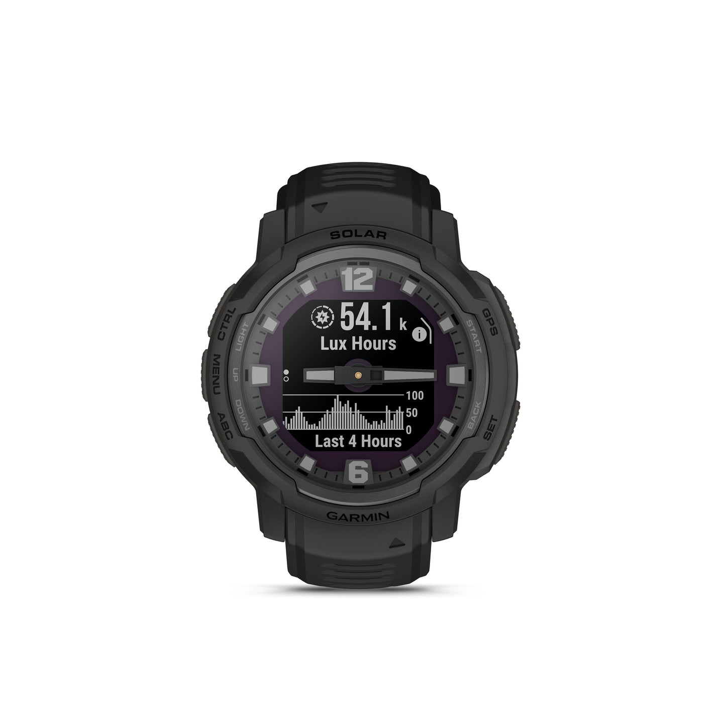 Garmin Instinct® Crossover Solar Rugged Hybrid GPS Smartwatch and Fitness Tracker with Solar Charging -  Tactical Edition - Black