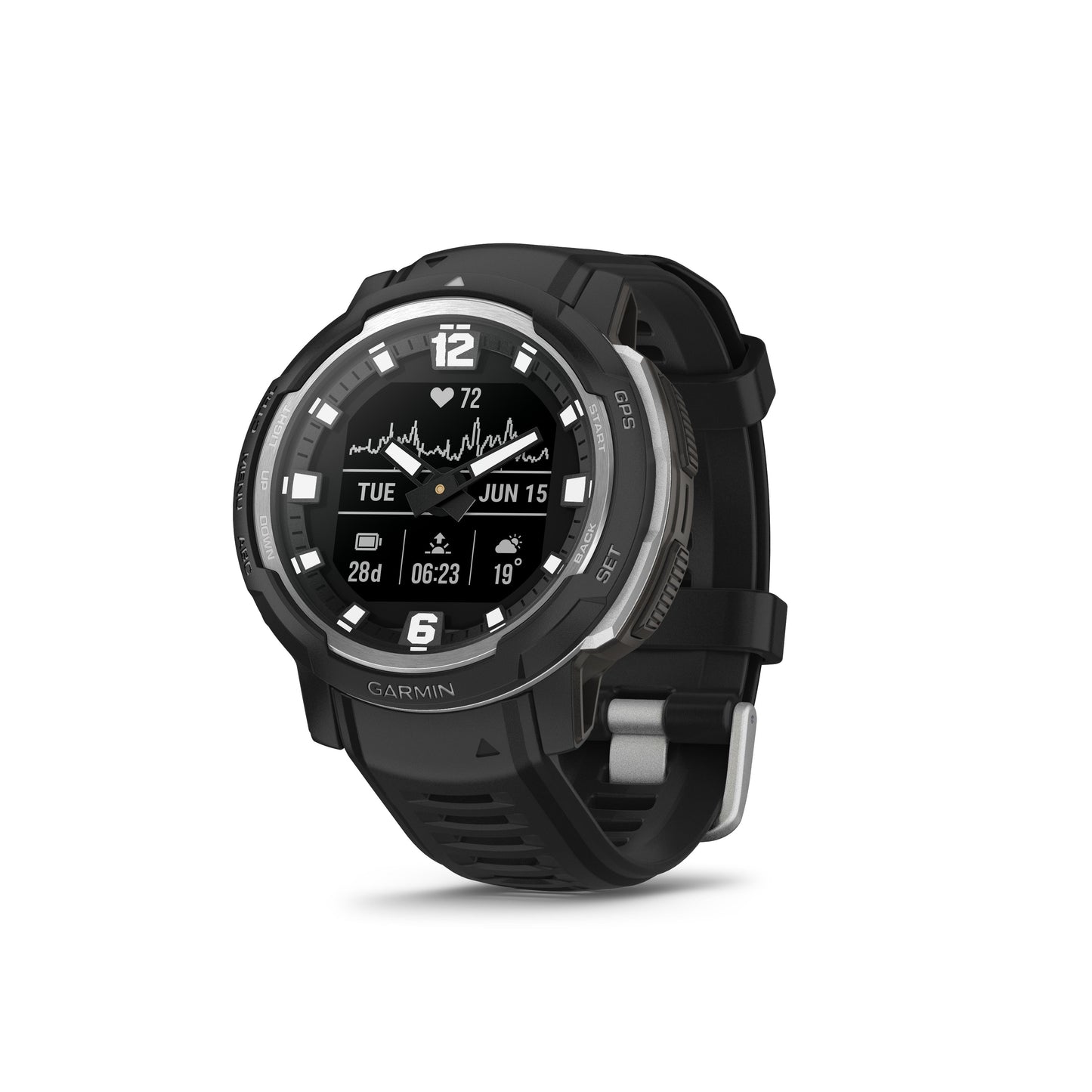 Garmin Instinct® Crossover Rugged Hybrid GPS Smartwatch and Fitness Tracker - Black