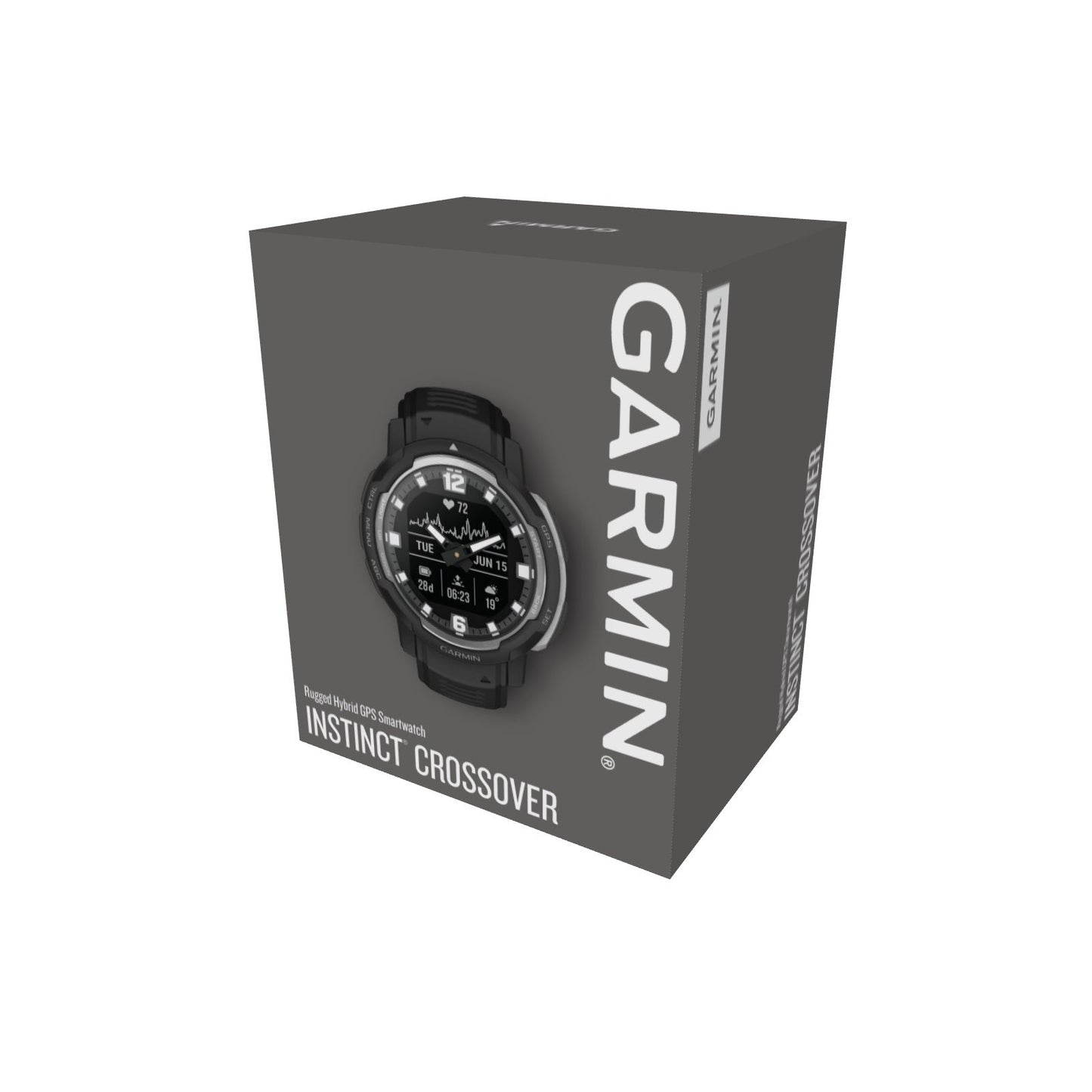 Garmin Instinct® Crossover Rugged Hybrid GPS Smartwatch and Fitness Tracker - Black