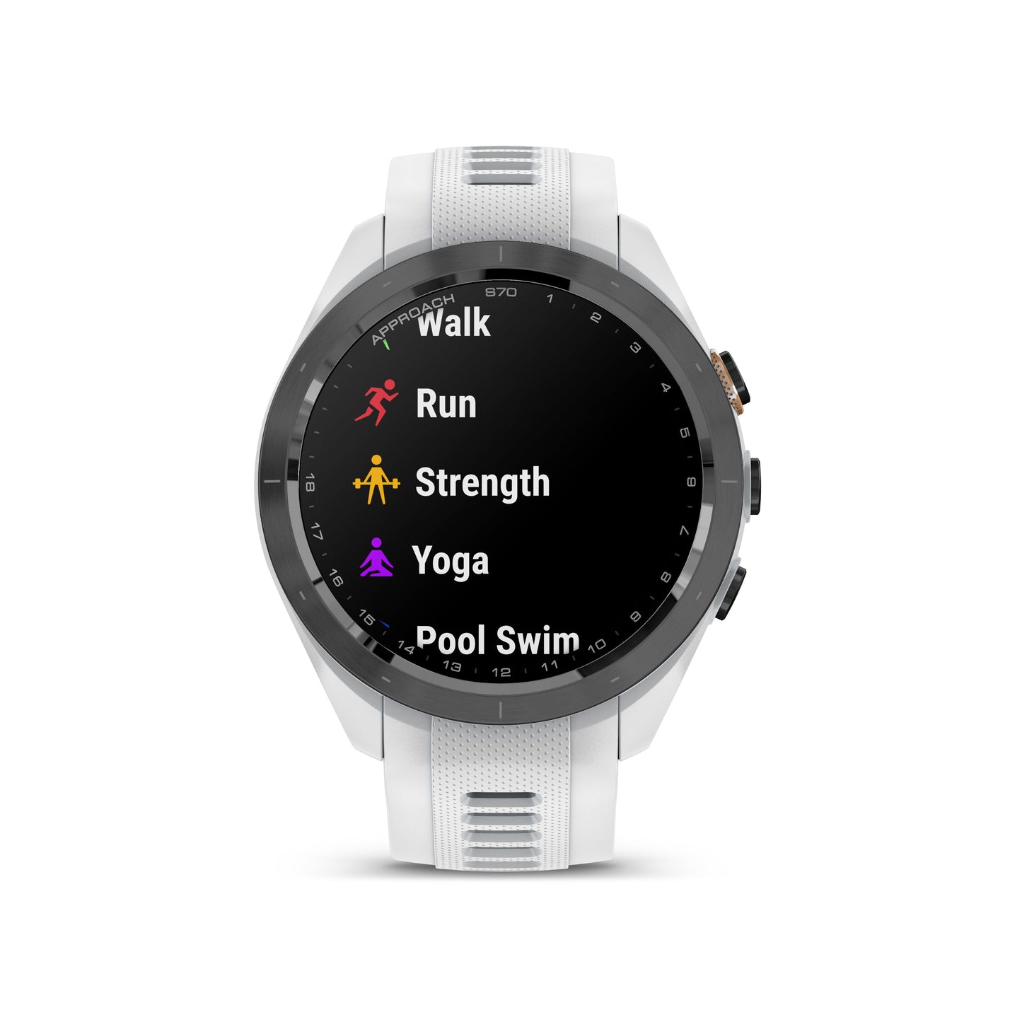 Garmin Approach® S70 1.2-in AMOLED Display Premium GPS Golfing Smartwatch - 42-mm - White