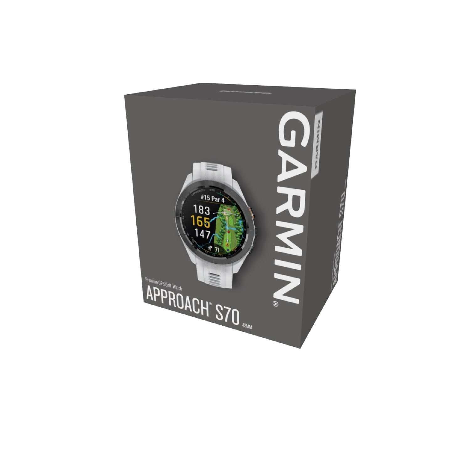 Garmin Approach® S70 1.2-in AMOLED Display Premium GPS Golfing Smartwatch - 42-mm - White