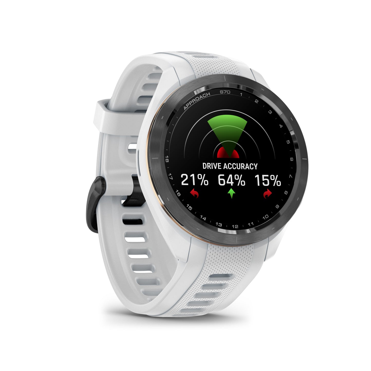 Garmin Approach® S70 1.2-in AMOLED Display Premium GPS Golfing Smartwatch - 42-mm - White